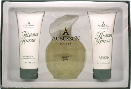 Aubusson Historie d'Amour Gift Set 3.4oz (100ml) EDP + 3.4oz (100ml) Body Lotion + 3.4oz (100ml) Shower Gel