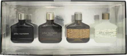 John Varvatos Miniature Gavesett for Menn 15ml John Varvatos EDT + 15ml Vintage EDT + 15ml Artisan EDT + 15ml Artisan Pure