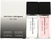 Narciso Rodriguez Layering Duo For Her Gavesett 20ml For Her Pure Musc EDP + 20ml For Her Musc Noir EDP
