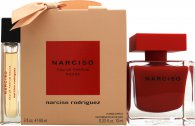 Narciso Rodriguez Narciso Rouge Gift Set 3.0oz (90ml) EDP + 0.3oz (10ml) EDP Purse Spray