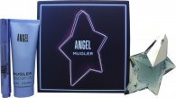 Thierry Mugler Angel Gift Set 1.7oz (50ml) EDP Refillable + 3.4oz (100ml) Body Lotion + 0.3oz (10ml) EDP