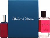 Atelier Cologne Pacific Lime Gavesett 100ml Cologne Absolue (Pure Perfume) + Empty Travel Bottle + Lærholster + Trakt