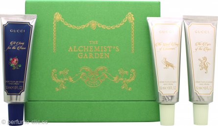 Gucci The Alchemist's Garden Hand Cream Gift Set 50ml Eyes Of The Tiger + 50ml A Song For The Rose + 50ml The Last Day Of Summer