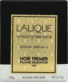 Lalique Candle 190g - Noir Premier Plume Blanche 1901