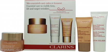 Clarins Extra Firming Gift Set 50ml Extra Firming Day Cream + 30ml Gentle Foaming Cleanser + 15ml Extra Firming Night Cream