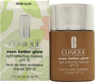 Clinique Even Better Glow Light Reflecting Liquid Foundation SPF15 1.0oz (30ml) - 58 Honey