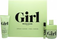 Rochas Girl Gift Set 100ml EDT + 7.5ml EDT + 100ml Body Lotion