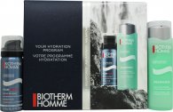 Biotherm Homme Aquapower Gavesett 75ml Ansiktsserum + 50ml Barberskum