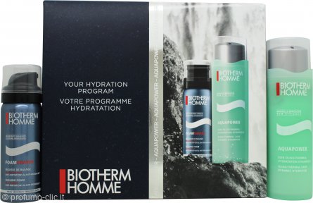 Biotherm Homme Aquapower Set Regalo 75ml Face Serum + 50ml Shaving Foam