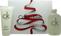 Calvin Klein CK One Gift Set 200ml EDT + 200ml Body Lotion - Christmas Edition