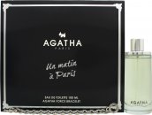 Agatha Paris Un Matin à Paris Gavesett 100ml EDT Spray + Armebånd