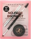 Anastasia Beverly Hills No-Fade Brow Kit 4g Dipbrow Pomade + 2.5ml Mini Clear Brow Gel + Brush