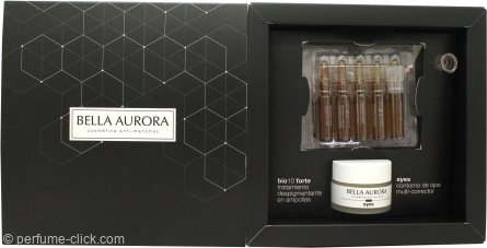 Bella Aurora Bio 10 FORTE Gift Set 15 Anti-Spots Ampoules + 0.5oz (15ml) Eye Contour Cream
