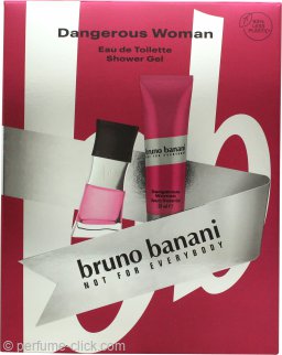 Bruno Banani Dangerous Woman Gift Set 1.0oz (30ml) EDT + 1.7oz (50ml) Shower Gel