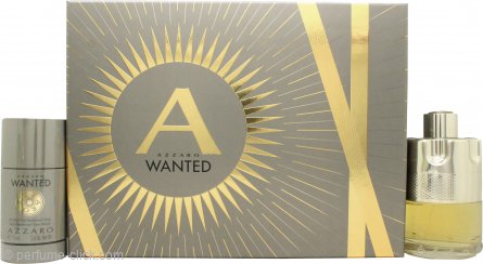 Azzaro Wanted Gift Set 3.4oz (100ml) EDT + 75g Deodorant Stick