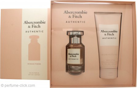 Abercrombie & Fitch Authentic Woman Gift Set 1.7oz (50ml) EDP + 6.8oz (200ml) Body Lotion