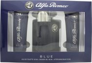Alfa Romeo Blue Gift Set 4.2oz (125ml) EDT + 3.4oz (100ml) Shower Gel + 3.4oz (100ml) Aftershave Balm