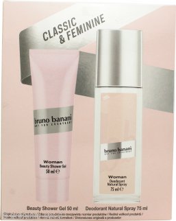 Bruno Banani Woman Gift Set 75ml Deodorant Natural Spray + 50ml Shower Gel