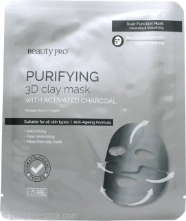 Beauty Pro Purifying 3D Clay Mask With Activated Charcoal - 1 Piece