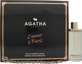Agatha Paris L'amour à Paris Gavesett 100ml EDT Spray + Armebånd