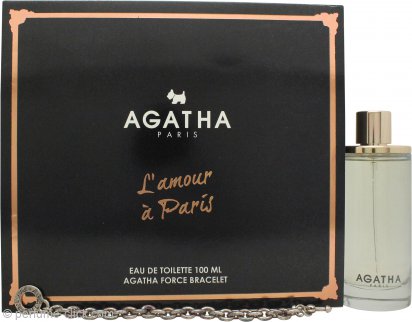 Agatha Paris L'amour à Paris Gift Set 3.4oz (100ml) EDT Spray + Bracelet