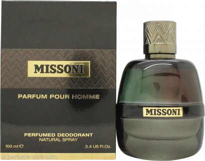 Missoni Parfum Pour Homme Deodorant Spray 3.4oz (100ml) Glass