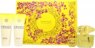 Versace Yellow Diamond Gift Set 90ml EDT + 100ml Body Lotion + 100ml Shower Gel + 5ml EDT