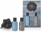The Kind Edit Co. Skin Expert Mini Shower Gift Set 3.4oz (100ml) Body Wash + 3.4oz (100ml) Shampoo + Shower Flower