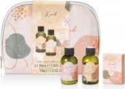 The Kind Edit Co. Kind Cosmetic Bag Gift Set 3.4oz (100ml) Body Wash + 3.4oz (100ml) Body Lotion + 50g Bath Salts + Cosmetic Bag