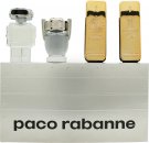 Paco Rabanne Miniatures For Him Gift Set 5ml 1 Million EDT + 5ml 1 Million Parfum EDP + 5ml Invictus EDT + 5ml Phantom EDT