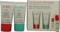 Clarins My Clarins Essentials Gift Set 0.5oz (15ml) Re-Boost Face Cream + 0.5oz (15ml) Re-Charge Sleep Mask + 0.1oz (1.5ml) Re-Fresh Face Mist