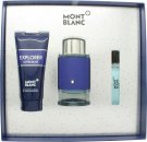 Mont Blanc Explorer Ultra Blue Gift Set 3.4oz (100ml) EDP + 0.3oz (7.5ml) EDP + 3.4oz (100ml) Shower Gel