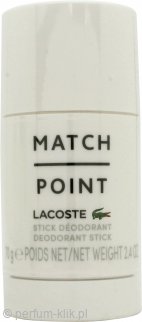 lacoste match point dezodorant w sztyfcie 75 g   