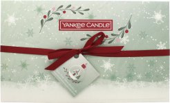 Yankee Candle Wax Melt Warmer Gift Set Ceramic Wax Melt Burner + 3 x 28g  Wax Melts (Snow Globe Wonderland, Snowflake Kisses and Peppermint Pinwheels)