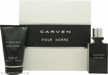 Carven Pour Homme Gift Set 50ml EDT 100ml Aftershave Balm