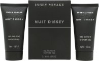 Issey Miyake Nuit d'Issey for Men Gift Set 2 x 1.7oz (50ml) Shower Gel