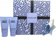 Mugler Angel Gift Set 0.8oz (25ml) EDP Refillable + 2 x 1.7oz (50ml) Body Lotion