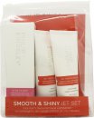Philip Kingsley Smooth & Shiny Jet Set Gift Set 2.5oz (75ml) Re-Moisturizing Shampoo + 2.5oz (75ml) Re-Moisturizing Conditioner + 2.5oz (75ml) Elasticizer