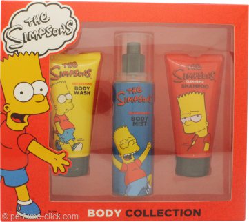 The Simpsons Body Collection Gift Set 1.7oz (50ml) Body Wash + 3.4oz (100ml) Body Mist + 1.7oz (50ml) Shampoo