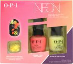 OPI Neon Nail Lacquer Bright Bokeh Nail Art Duo Pack 2 x 15ml