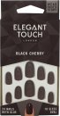 Elegant Touch Colour Nails 24 False Nails with Glue - Black Cherry