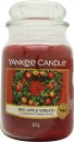 Yankee Candle Red Apple Wreath Lys 623g - Stor Krukke