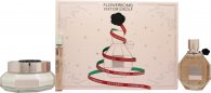 Viktor & Rolf FlowerBomb Christmas Edition Gift Set 100ml EDP + 10ml EDP Travel Spray + 200ml Body Cream