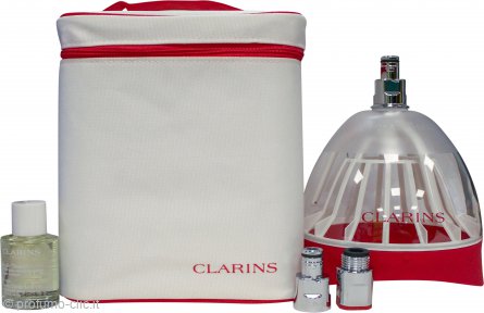 Clarins Model'Bust Hydromassage Device Set Device + 30ml Tonic Body Treatment Oil + 2 Adaptors + Vanity Case + Booklet