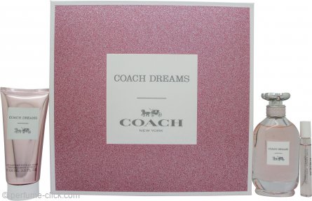 Coach Dreams Gift Set 3.0oz (90ml) EDP + 0.3oz (7.5ml) EDP + 3.4oz (100ml) Body Lotion