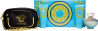 Versace Pour Femme Dylan Turquoise Gavesæt 100ml EDT + 100ml Shower Gel + 100ml Body Lotion + Purse
