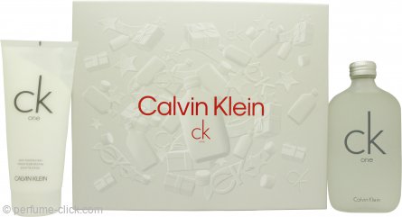 Calvin Klein CK One Gift Set 6.8oz (200ml) EDT + 6.8oz (200ml) Shower Gel - Christmas Edition