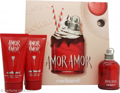 Cacharel Amor Amor Gift Set 1.7oz (50ml) EDT + 2 x 1.7oz (50ml) Body Lotion