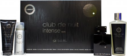 Armaf Club De Nuit Intense Set Regalo 105ml EDT + 100ml Gel Doccia + 240ml Shampoo + 50ml Spay Corpo