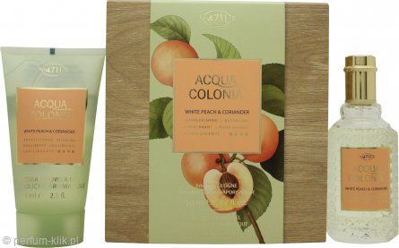 4711 acqua colonia white peach & coriander woda kolońska 50 ml   zestaw